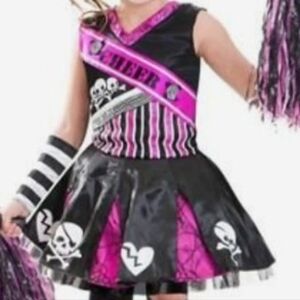 Kids Skull Cheerleader Costume - Size 4-6 Great Condition
